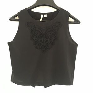 Frenchi Embroidered Crop Top